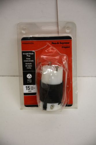 Pass&amp;seymour 15-amp 250-volt nema 6-15p industrial-grade plug #ps5666xccv4 for sale