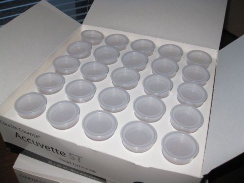 Beckman Coulter Accuvette ST 25 mL Cuvettes with Caps, 6 boxes of 25/case
