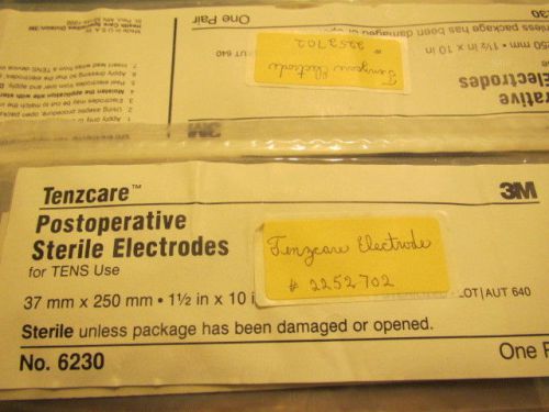 3 3M Tenzcare Postoperative Sterile Electrodes 37mm x 250mm  # 6230 2252702 Tens