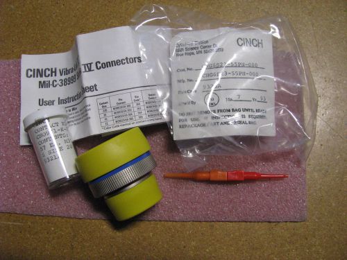 CINCH CONNECTOR W/CONTACTS # CNG6S23-55PN  NSN: 5935-01-337-7077