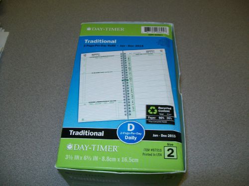 Day-Timer Traditional # 87010 3.5&#034; x 6.5&#034;  2-Page per Day  Size #2