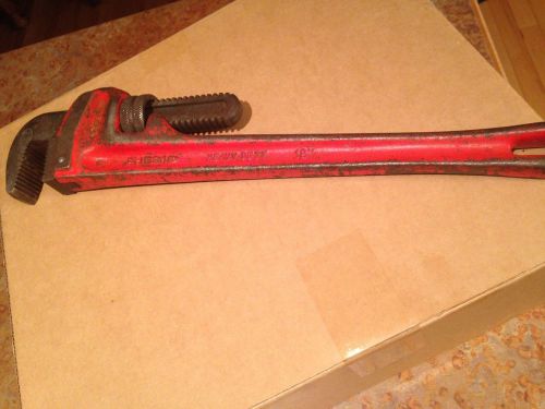 Rigid 18&#034; heavy duty pipe wrench made in the usa - used - nice condition for sale