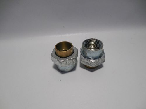 Lot of 2  watts regulator #3001a   dielectric union 1-1/4&#034; fip x 1-1/4&#034; solder for sale