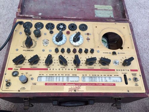 Vintage hickok model 600a dynamic conductance tube tester with manual for sale