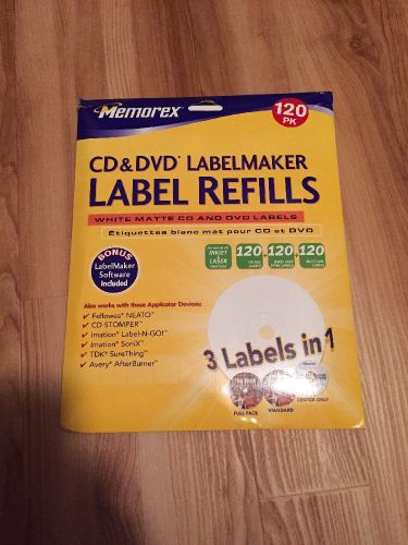 Memorex CD &amp; DVD Label Maker Refills 120 Pk 3202-0424 118 Left