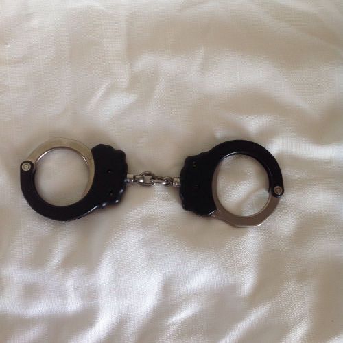 ASP Law Enforcement Steel Chain Handcuffs / Restraints BLACK
