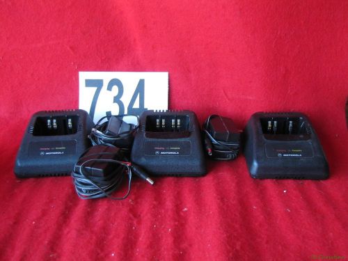 Lot of 3 ~ motorola battery chargers ntn1171a ~ ht1000 mt2000 mts2000 ~ #734 for sale