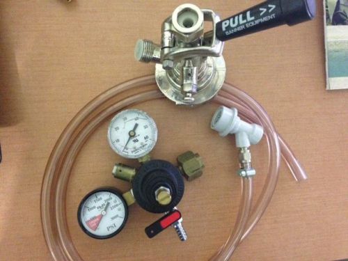 Co2 regulator and banner european german &#034;a&#034; type keg tap for sale