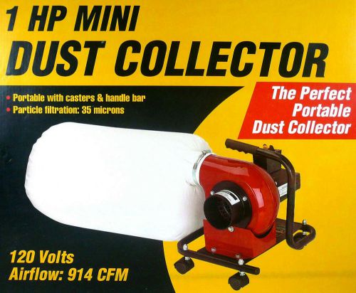 1 HP Mini Portable Dust Collector 120 Volt 914 CFM 35 Micron Filtration New