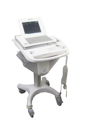 GE MAC 5000 12SL Marquette Interpretive EKG ECG Monitor + Rolling Cart Stand