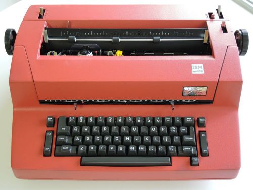 Vintage IBM Selectric II 2 Red Typewriter Correcting Nice Condition Works Great