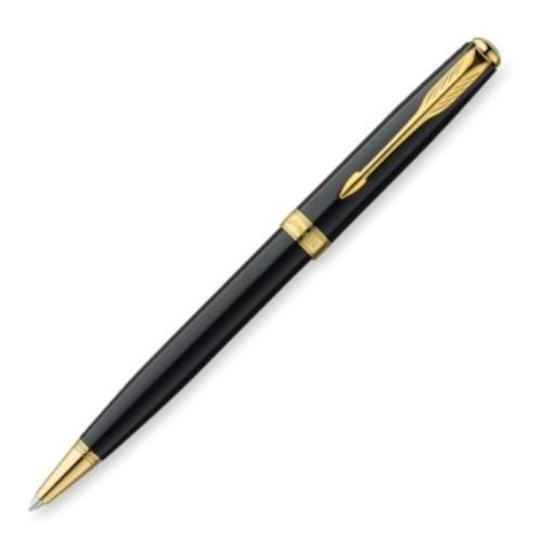 Parker Sonnet S0808730 Gt Ballpoint Pen - Conical Pen Point Style - Black Ink -