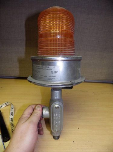 Edwards Adapta beacon Rotating Strobe Amber Light Signal Light round top P22