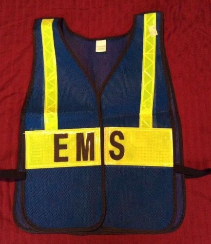 Size large blue safety vest reads &#034;ems&#034; for sale
