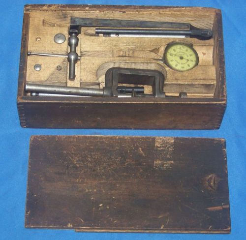 Starrett dial test indicator with attachments athol, ma. 1897 to 1910 vintage for sale