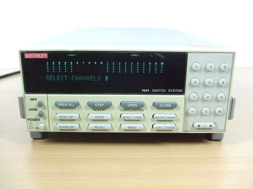KEITHLEY 7001 SWITCH SYSTEM WITH 2UNITS 7012-S 4X10 MATRIX CARD