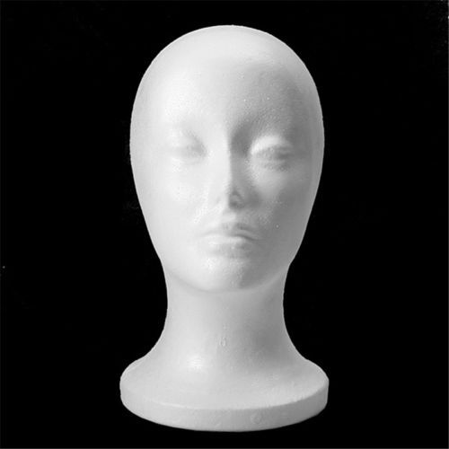 Manikin Head Model Wig hair Glasses Hat Display Styrofoam Foam Mannequin