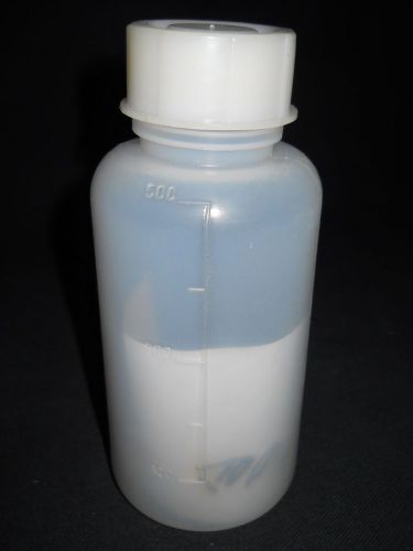 Kartell PE Polyethylene Graduated 500mL Wide Mouth Foodstuff Bottle &amp; GL45 Cap