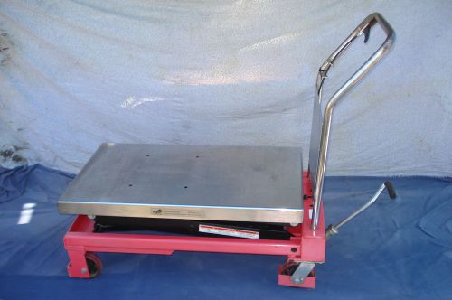 Vestil cart-800-d-ts scissor cart-air hydraulic 800 lbs/ 363kgs for sale