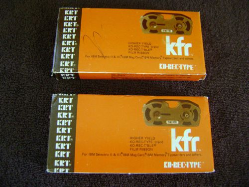 Two kfr Ko-Rec-Type Film Ribbon 3382-0 Black for IBM Typewriters