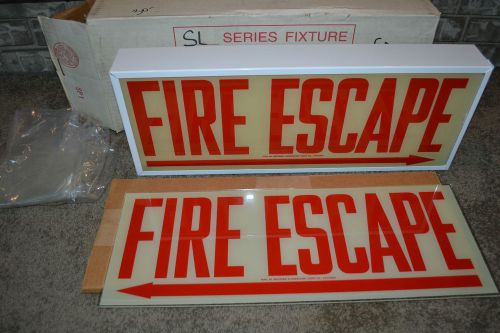 BRAND NOS!!! Western Lighting Fire Escape Electric Exit Sign 22 3/8&#034; x 8 5/8&#034;