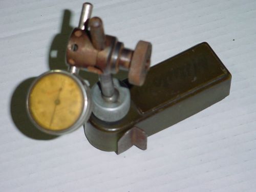 Magnetic indicator base with starrett indicator for sale