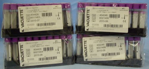 4 trays/50ea greiner bio-one vacuette k2e edta k2 collection tubes -2 sizes for sale