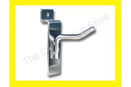 2&#034; slatwall hooks  for slat panel display - 100 pcs chrome color for sale