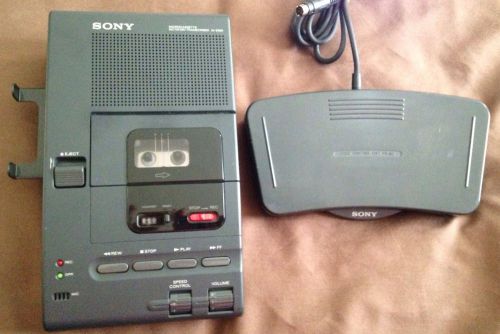 Sony M-2020 Desktop Cassette Transcriber / Recorder + FS 80 Foot Pedal EUC!!
