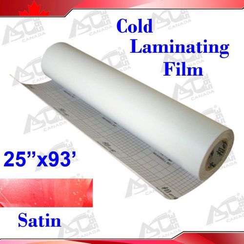 Satin uv 25&#034;x91&#039; 3mil luster vinyl cold laminating film for sale