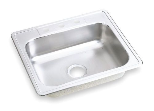 Elkay kitchen sink dse125223 top mount elite stainless steel single bowl 3 hole for sale
