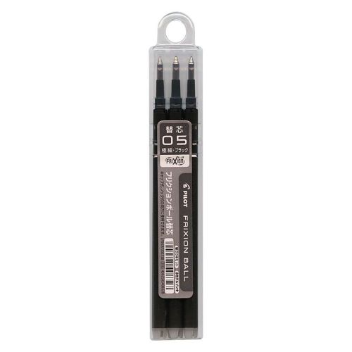 Pilot FriXion Gel Ink Pen Refill 0.5 mm 3Pack Black from Japan