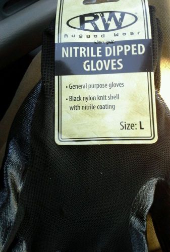 4 pairs of nitrile dipped gloves