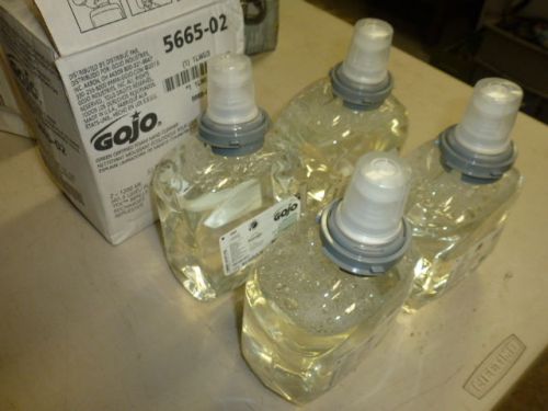 Lot of (4) gojo 5665 40.5 fl oz, green certified foam hand cleaner for sale