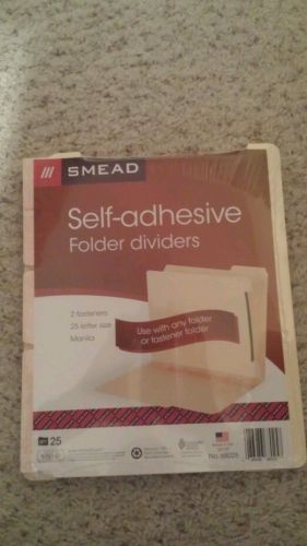 Smead Smd-68025 Self-adhesive Folder Dividers With Fasteners - Letter