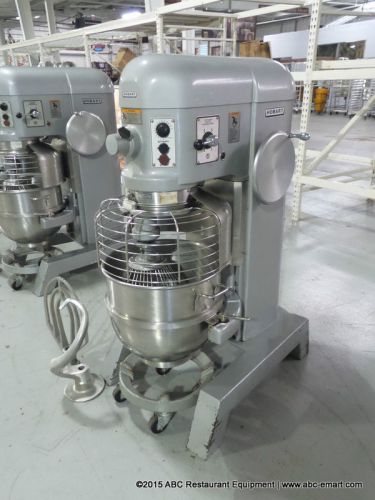 Hobart 60 quart mixer with bowl guard 1 phase includes hook paddle whip timer for sale