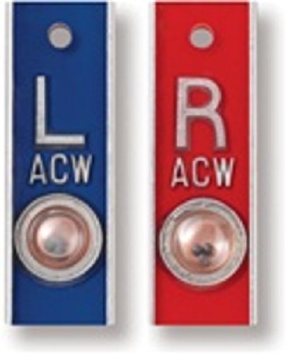 Aluminum position indicator x ray markers with bb&#039;s and initials, xray markers