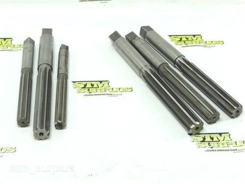 Lot of 6 hss hand reamers 17/32&#034; to 3/4&#034; r&amp;t watervliet for sale