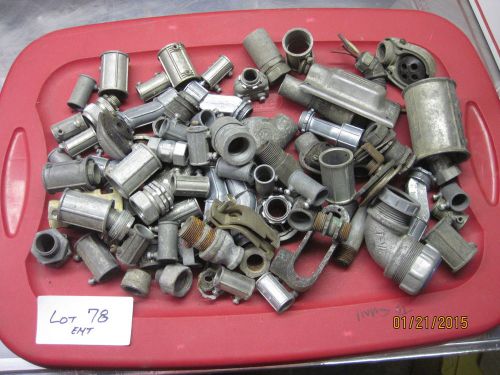Lot 78  approx. 50+ pieces assort EMT fittings see picts