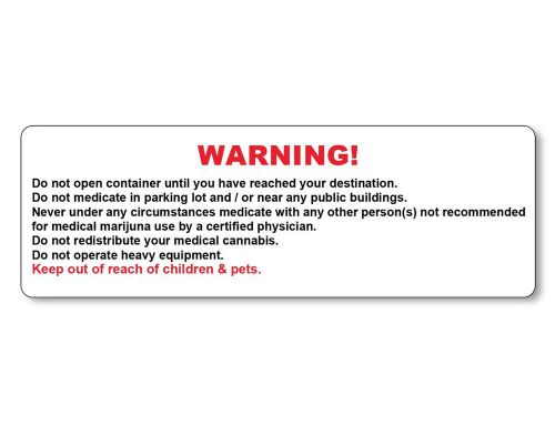100 warning medical marijuana cannabis rx labels all 50 states mmj 420 stickers for sale