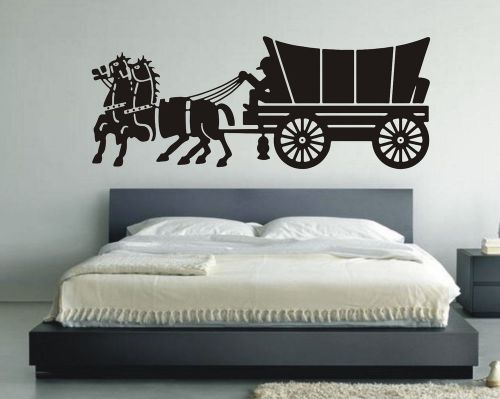 carriage vinyl sticker decals drawing room, bedroom decor #109