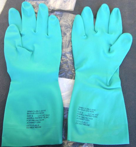 10 Pr. Ansell Hawkeye Lined Chemical Resistant Gloves Sz. 9 Packaged Separately