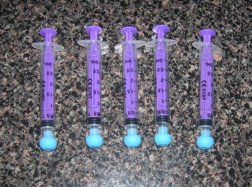 5 x  disposable 3ml injector syringe for hydroponics nutrient  u.s.a seller for sale