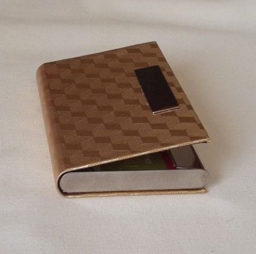 Business card holder case credit id name pocket wallet box stainless steel new for sale