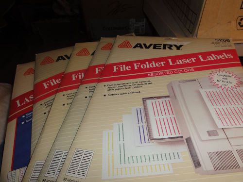 5 packages Avery File Folder Laser Labels #5266