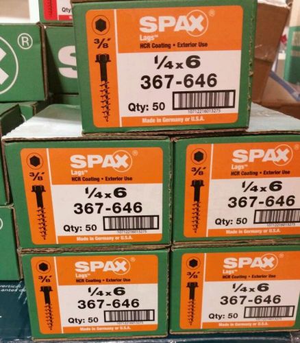 Spax 1/4 in. x 6 in. external hex flange hex-head lag screw (5 boxes) for sale