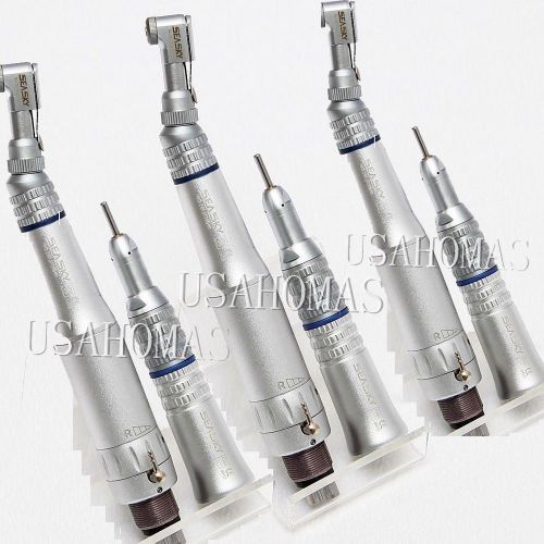 3 Dental Slow Low Speed Handpiece Kit Straight Contra Angle Air Motor E-Type 4H