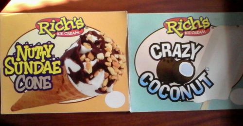 Ice cream truck stickers x8