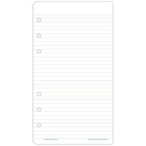 Day-Timer Portable Size Loose-Leaf Lined Pages, 3.75 x 6.75 Inches (87128)