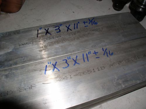 1&#034; x 3&#034;  x11&#034; 6061 aluminum flat bar stock new bar ends read about shipping for sale